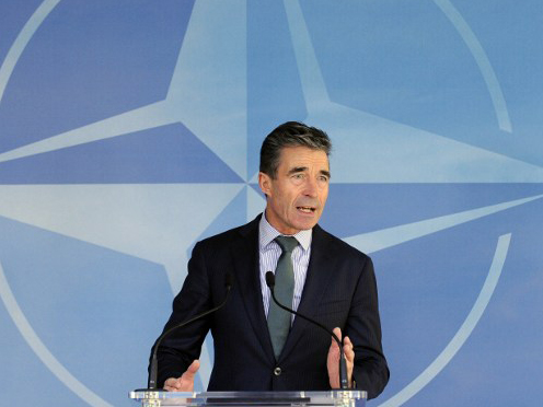NATO-Generalsekretär Anders Fogh Rasmussen in Brüssel NATO-Generalsekretär Anders Fogh Rasmussen in Brüssel