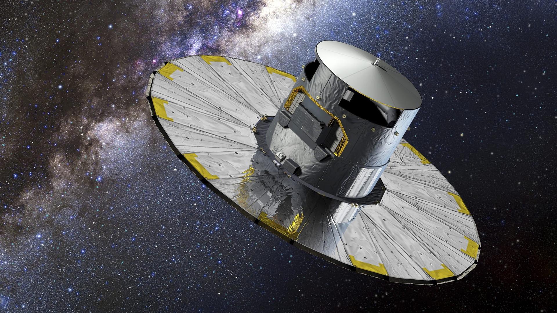Der ESA-Satellit Gaia in einer Illustration. Der ESA-Satellit Gaia in einer Illustration.