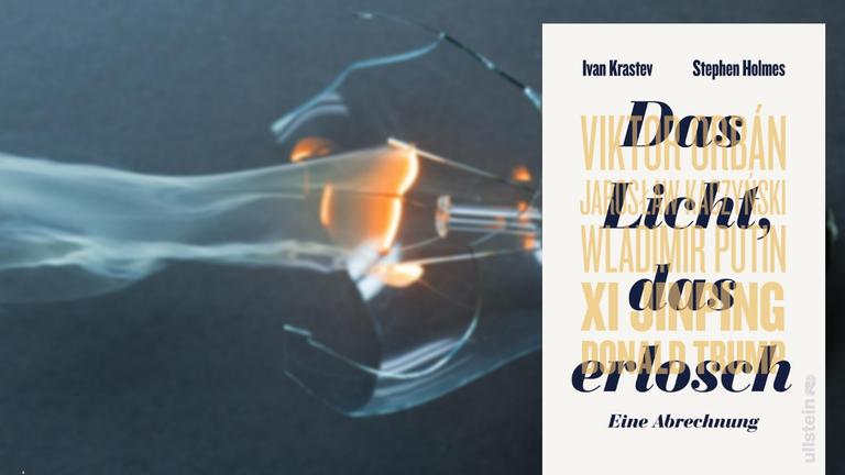 Buchcover "Das Licht, das erlosch"/ Hintergrund: Eine zerbrochene Glühlampe Buchcover "Das Licht, das erlosch"/ Hintergrund: Eine zerbrochene Glühlampe