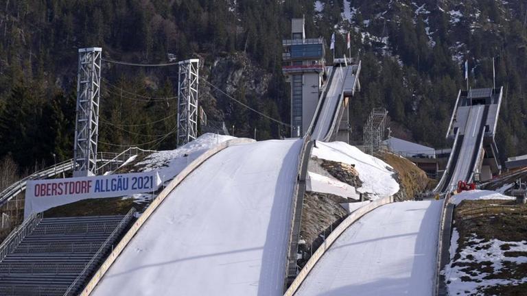 Die Schattenbergschanze vor der Nordischen Ski-WM in Oberstdorf Die Schattenbergschanze vor der Nordischen Ski-WM in Oberstdorf