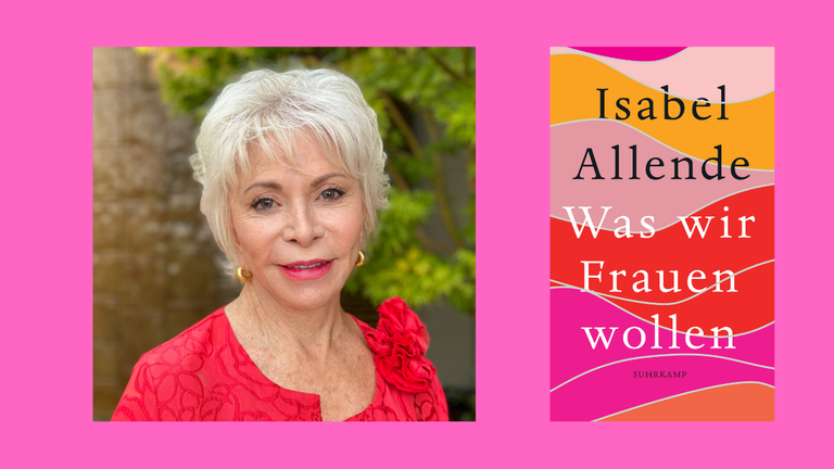 Ein Portrait der Schriftstellerin Isabel Allende und das Cover ihres Buches "Was wir Frauen wollen" Ein Portrait der Schriftstellerin Isabel Allende und das Cover ihres Buches "Was wir Frauen wollen"