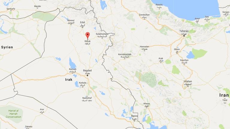Eine Karte des Irak von Google Maps.