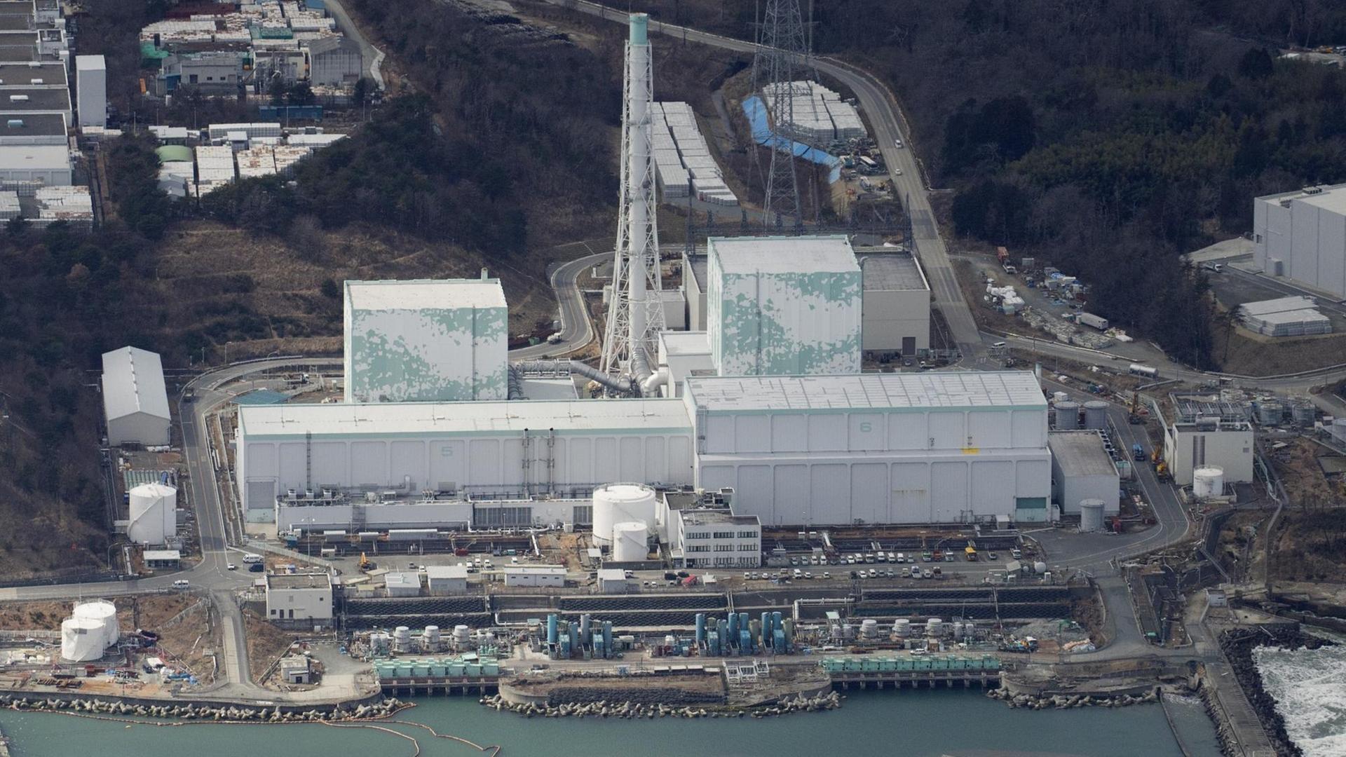 Luftbild des Atomkraftwerks Fukushima. Luftbild des Atomkraftwerks Fukushima.