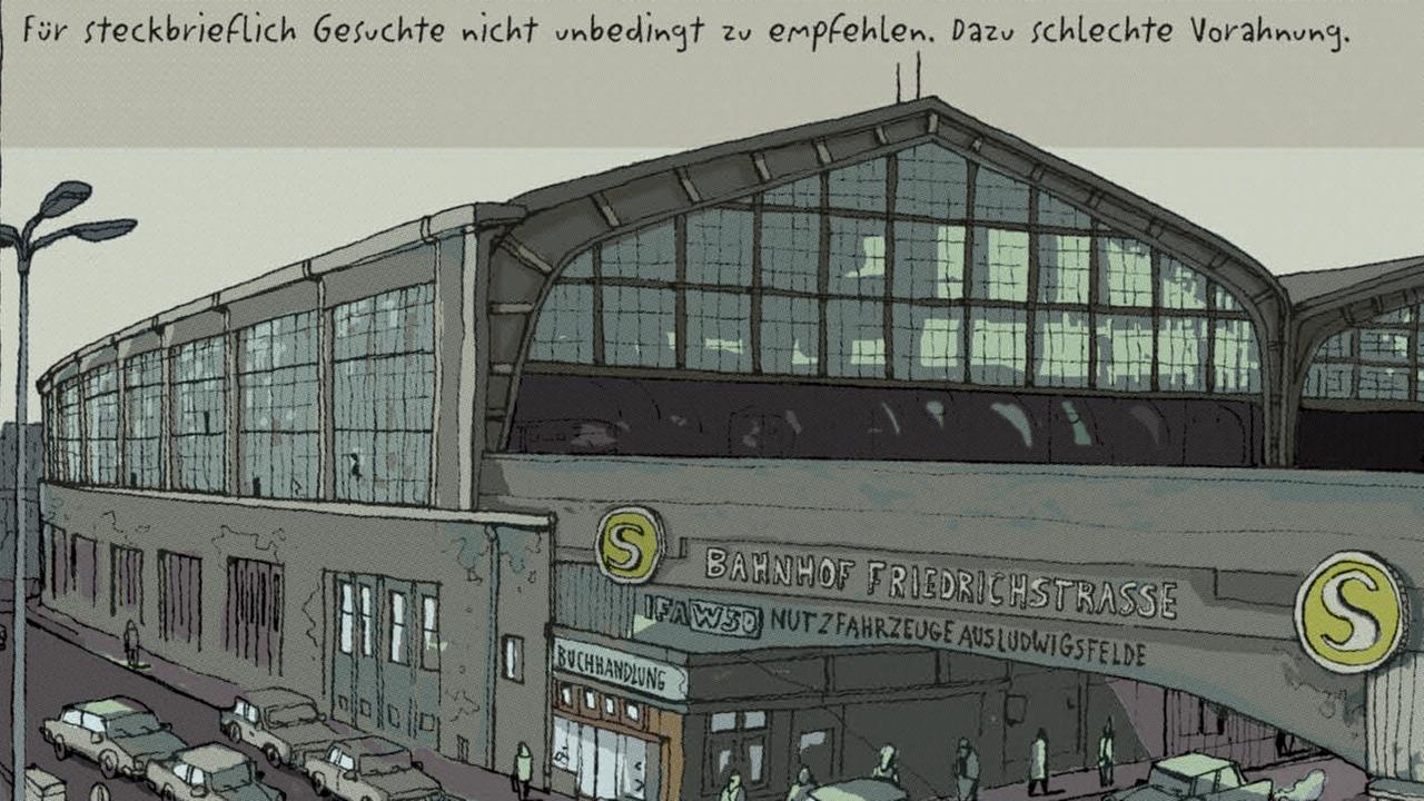 Szene aus der Graphic Novel "Gleisdreieck" von Jörg Ulbert und Jörg Mailliet (Illustrator), erschienen im Berlin Story Verlag Szene aus der Graphic Novel "Gleisdreieck" von Jörg Ulbert und Jörg Mailliet (Illustrator), erschienen im Berlin Story Verlag