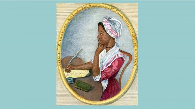 Die Radierung zeigt die Dichterin Phillis Wheatley im Alter von etwa 20 Jahren. Die Radierung zeigt die Dichterin Phillis Wheatley im Alter von etwa 20 Jahren.