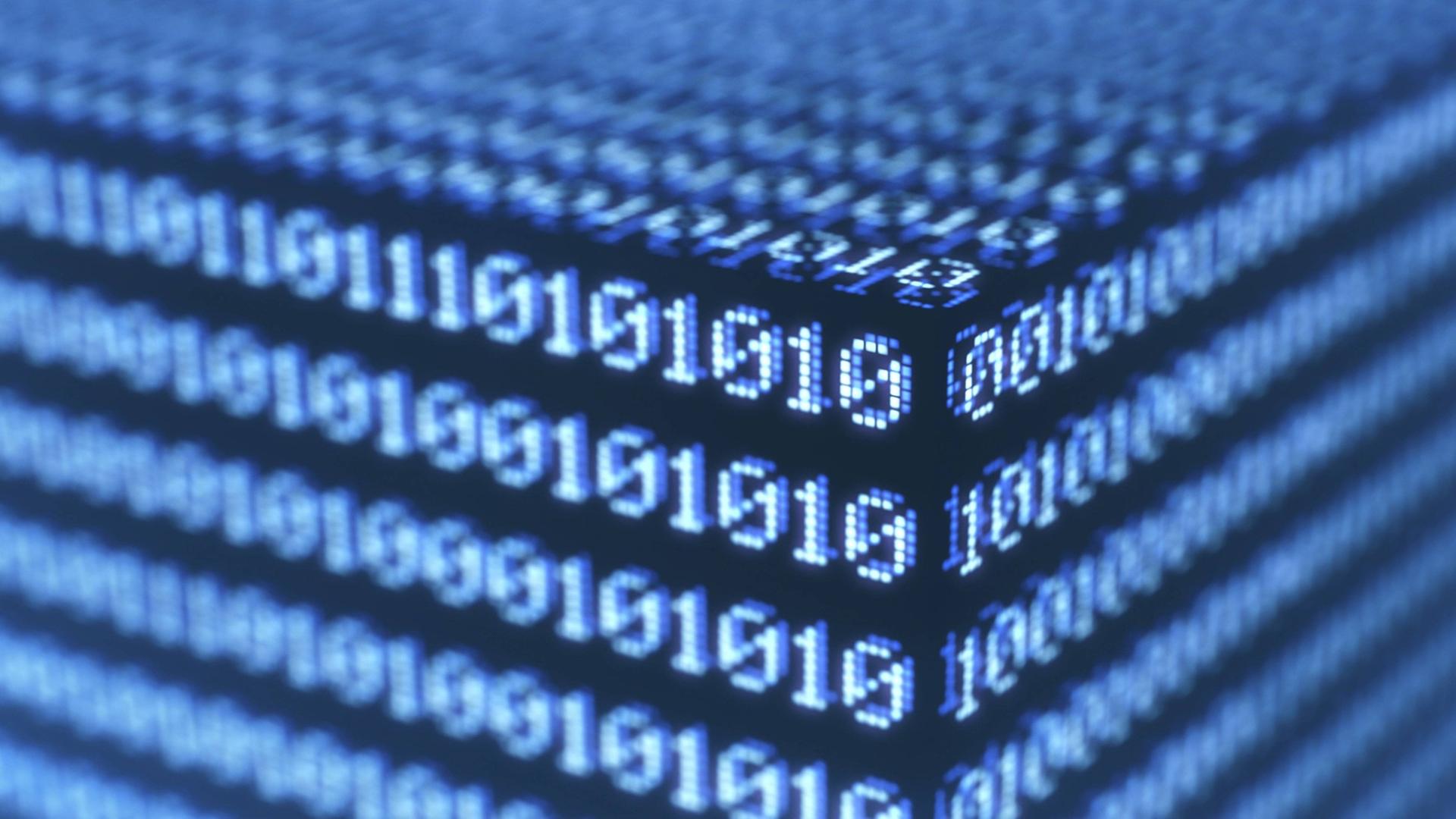 Ein Würfel mit Binärcodes Ein Würfel mit Binärcodes