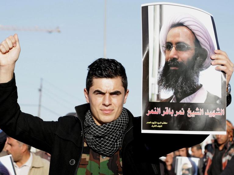 Proteste im Irak gegen die Hinrichtung des Geistlichen Nimr al-Nimr