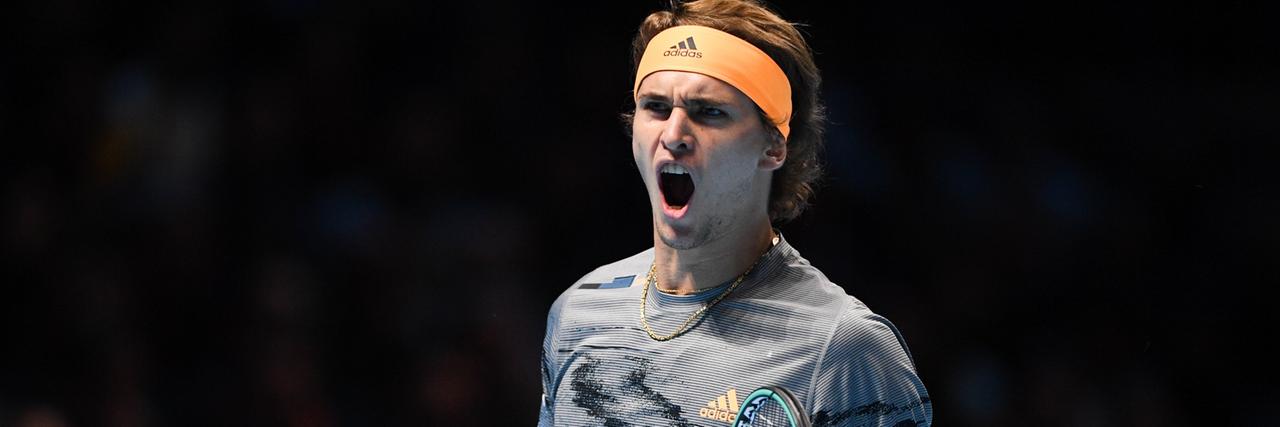 Alexander Zverev ballt die Faust. Alexander Zverev ballt die Faust.