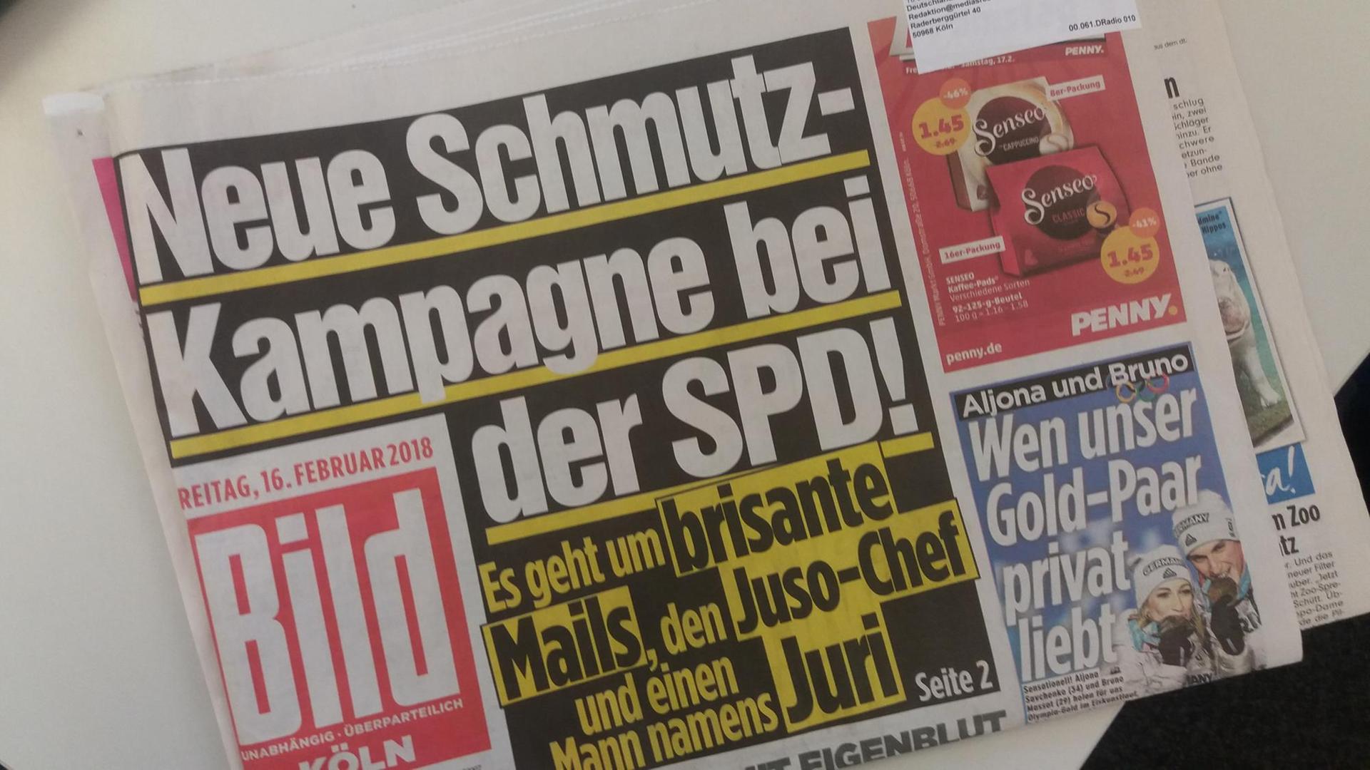 "Bild"-Titel vom 16.02.2018 "Bild"-Titel vom 16.02.2018