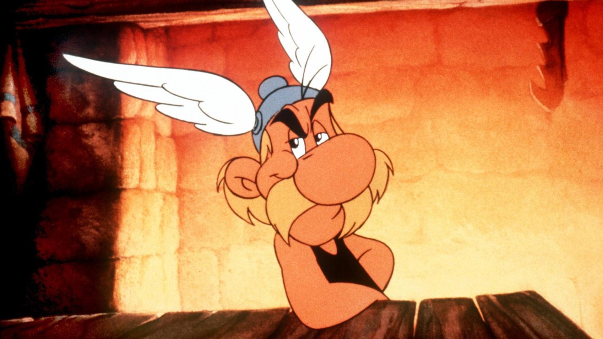 Ein Porträt von Asterix, dem berühmten Gallier aus der Comic-Reihe. Ein Porträt von Asterix, dem berühmten Gallier aus der Comic-Reihe.