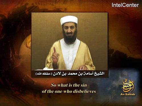 Terroristenführer Osama bin Laden trägt jetzt einen schwarzen Bart. Terroristenführer Osama bin Laden trägt jetzt einen schwarzen Bart.