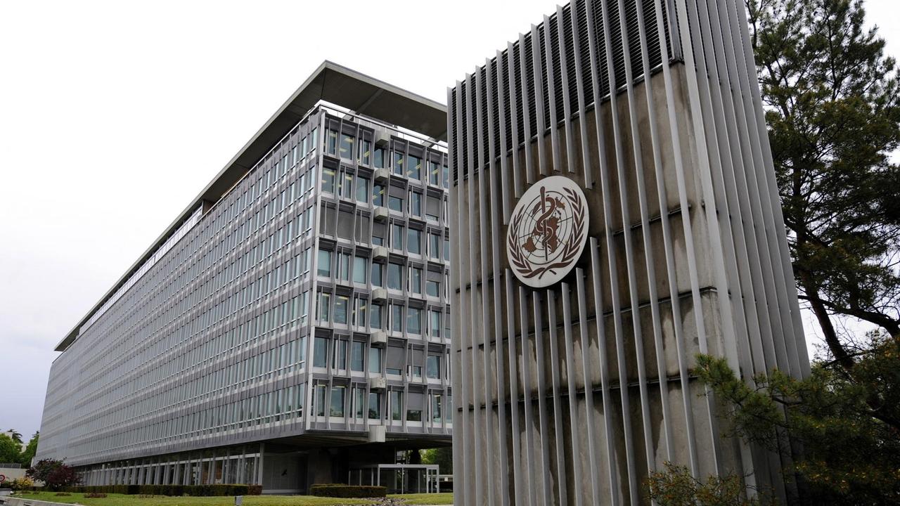 Das Gebäude, in dem sich der Hauptsitz der Weltgesundheitsorganisation (WHO) befindet in Genf. Das Gebäude, in dem sich der Hauptsitz der Weltgesundheitsorganisation (WHO) befindet in Genf.
