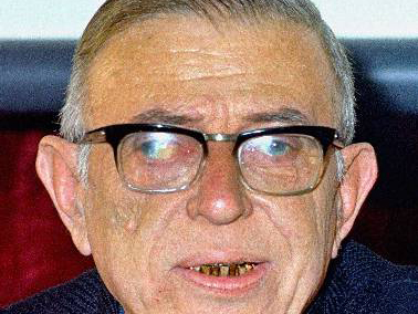 Der französische Schriftsteller und Philosoph Jean-Paul Sartre, Aufnahme von 1969 Der französische Schriftsteller und Philosoph Jean-Paul Sartre, Aufnahme von 1969