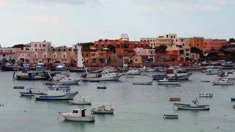 Hafen auf der Mittelmeerinsel Lampedusa, Aufnahme von 2009