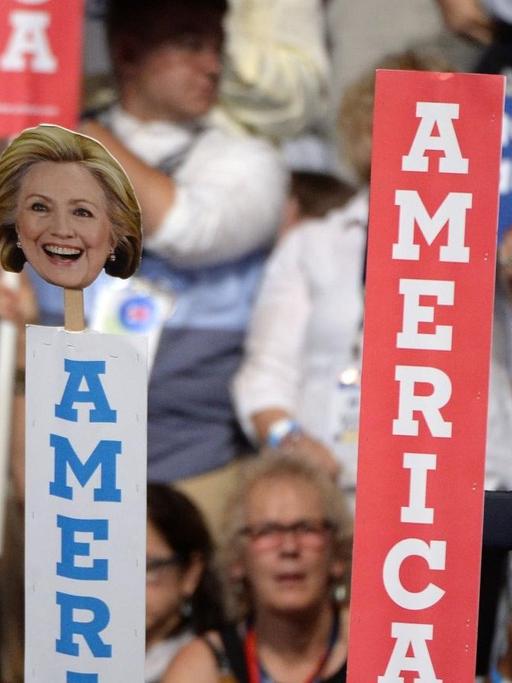 Anhänger von Hillary Clinton auf dem Nominierungsparteitag der US-Demokraten.