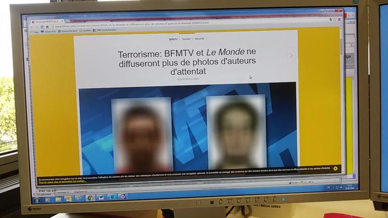 Das Foto zeigt stark verpixelte Bilder von zwei Männerköpfen. Das Foto zeigt stark verpixelte Bilder von zwei Männerköpfen.
