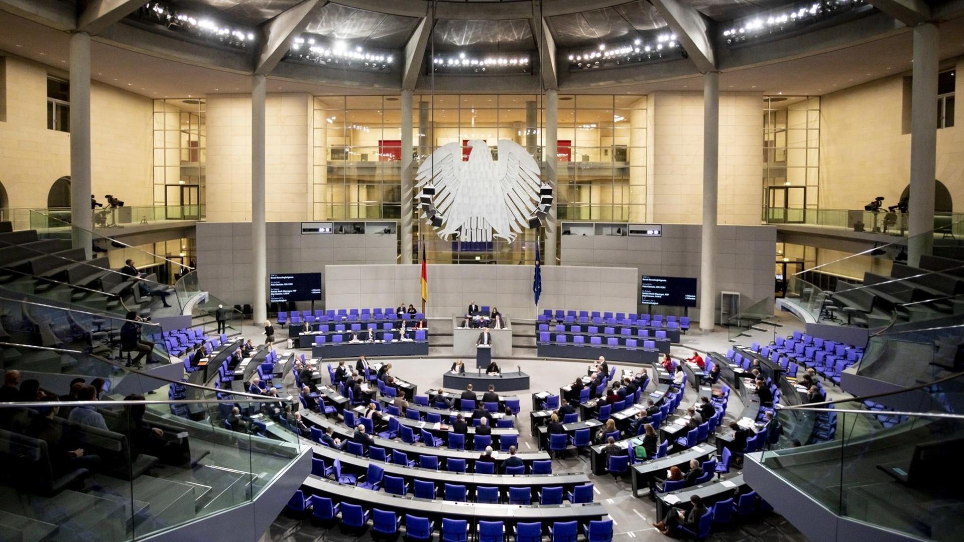 Der Plenarsaal des Deutschen Bundestages. Der Plenarsaal des Deutschen Bundestages.