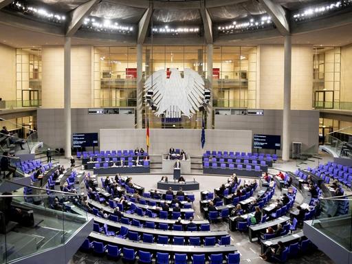Der Plenarsaal des Deutschen Bundestages.
