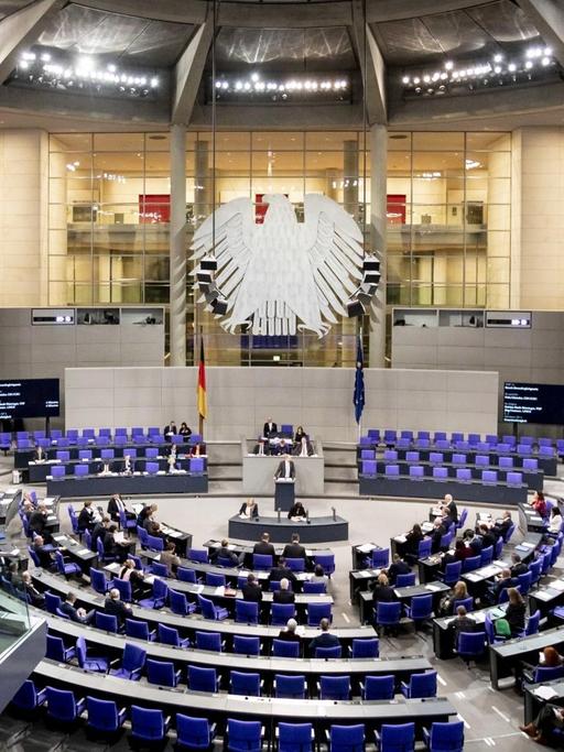 Der Plenarsaal des Deutschen Bundestages.