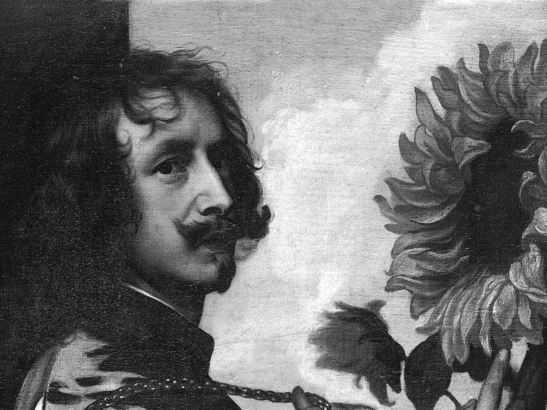 Kopie des Selbstportraits mit Sonnenblume nach Anthonis van Dyck (Antwerpen 1598/9-1641 London)