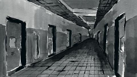 Zeichnung eines Ganges im Jugendwerkhof