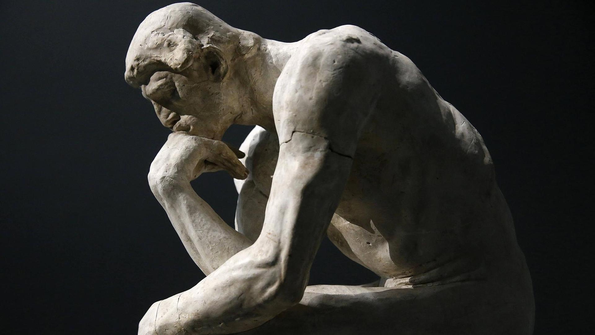 Rodin-Museum: Detail der Skulptur "Der Denker" (1881-1882). Rodin-Museum: Detail der Skulptur "Der Denker" (1881-1882).