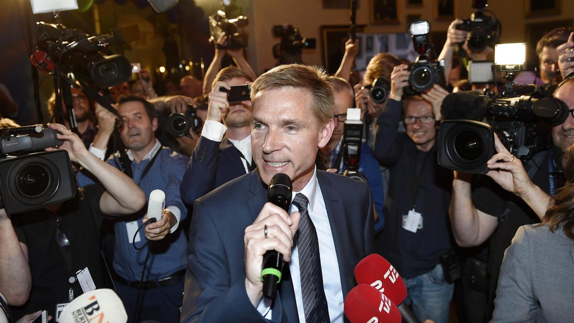 Kristian Thulesen Dahl, Vorsitzender der Dänischen Volkspartei. Kristian Thulesen Dahl, Vorsitzender der Dänischen Volkspartei.
