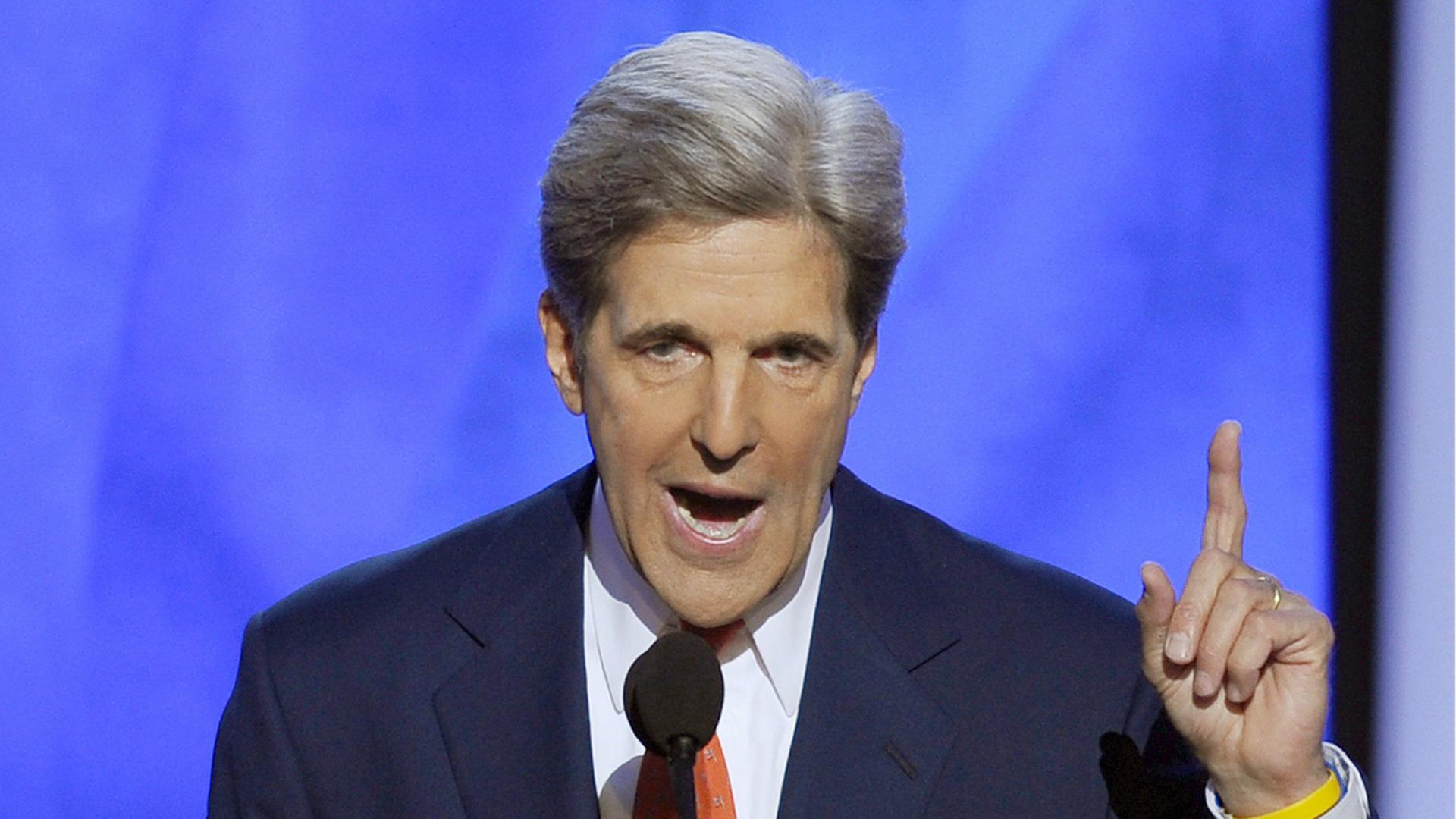 John Kerry, Außenminister der USA, hier in einer Aufnahme als Senator, August 2008