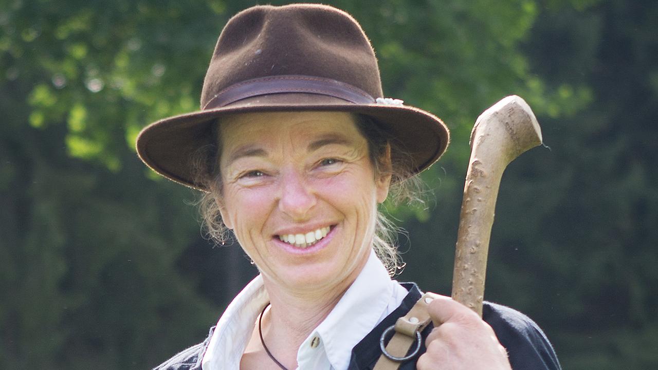 Porträt der Schäferin Ruth Häckh. Porträt der Schäferin Ruth Häckh.