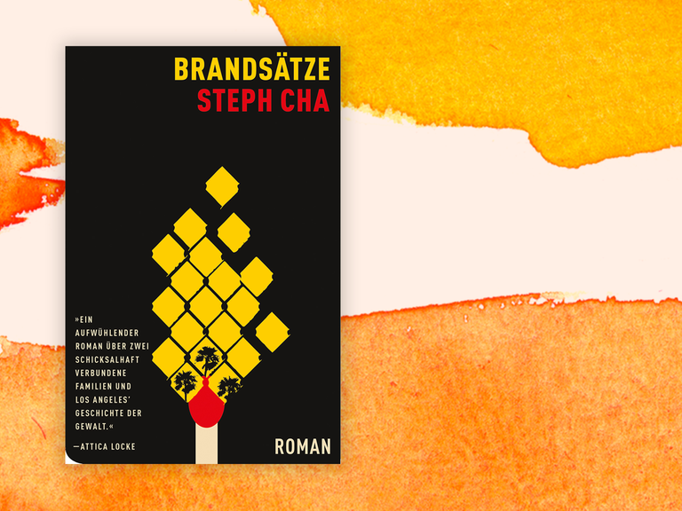 Zu sehen ist der Titel des Kriminalromans "Brandsätze" von Steph Cha.