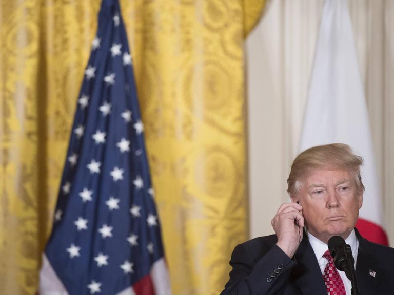 US-Präsident Donald Trump während einer Pressekonferenz im Weißen Haus.