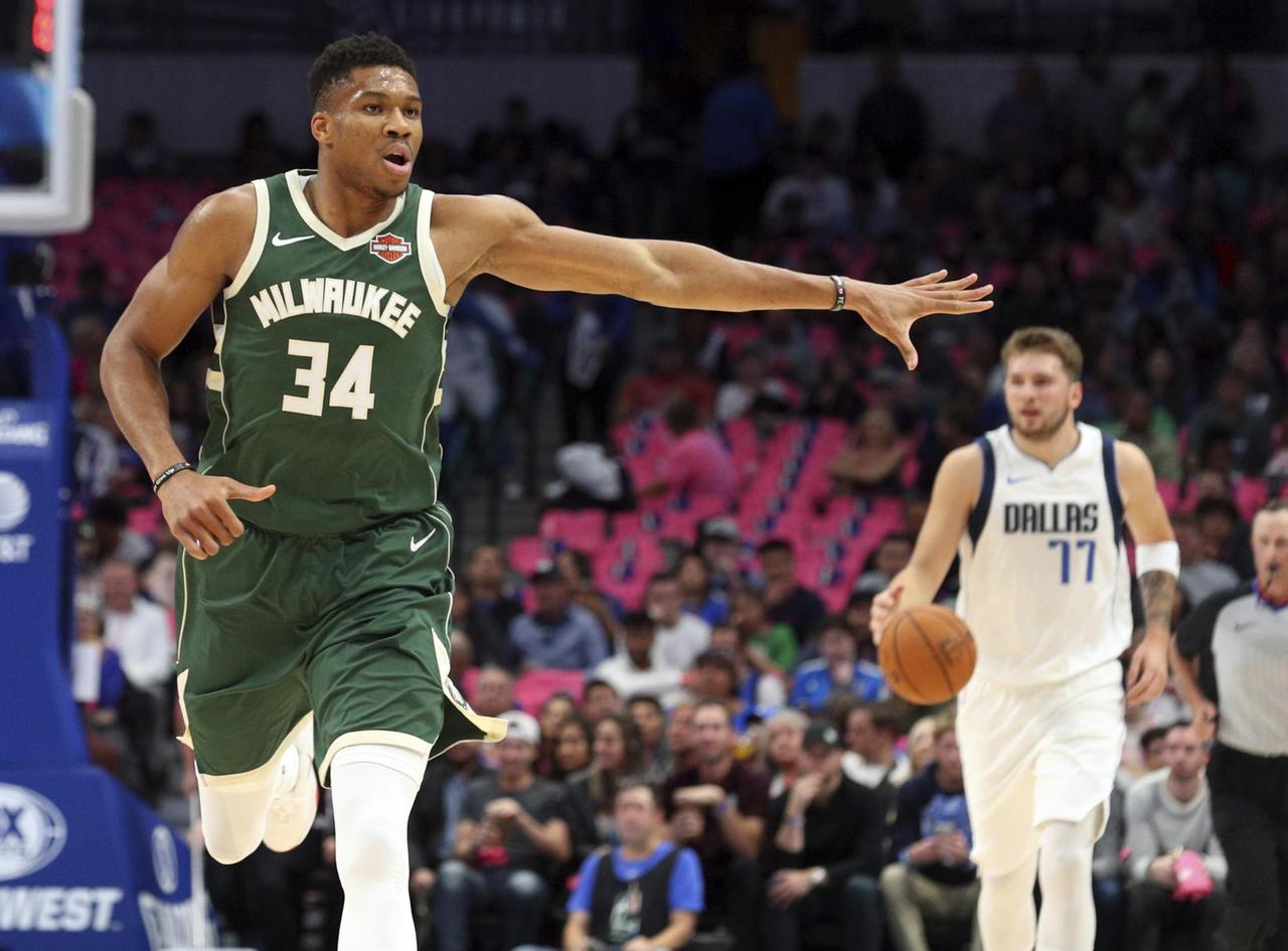 Giannis Antetokounmpo, Forward der Milwaukee Bucks. Giannis Antetokounmpo, Forward der Milwaukee Bucks.