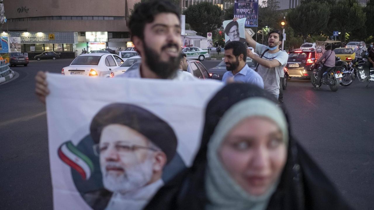 Straßenwahlkampf für Ebrahim Raisi im Teheran