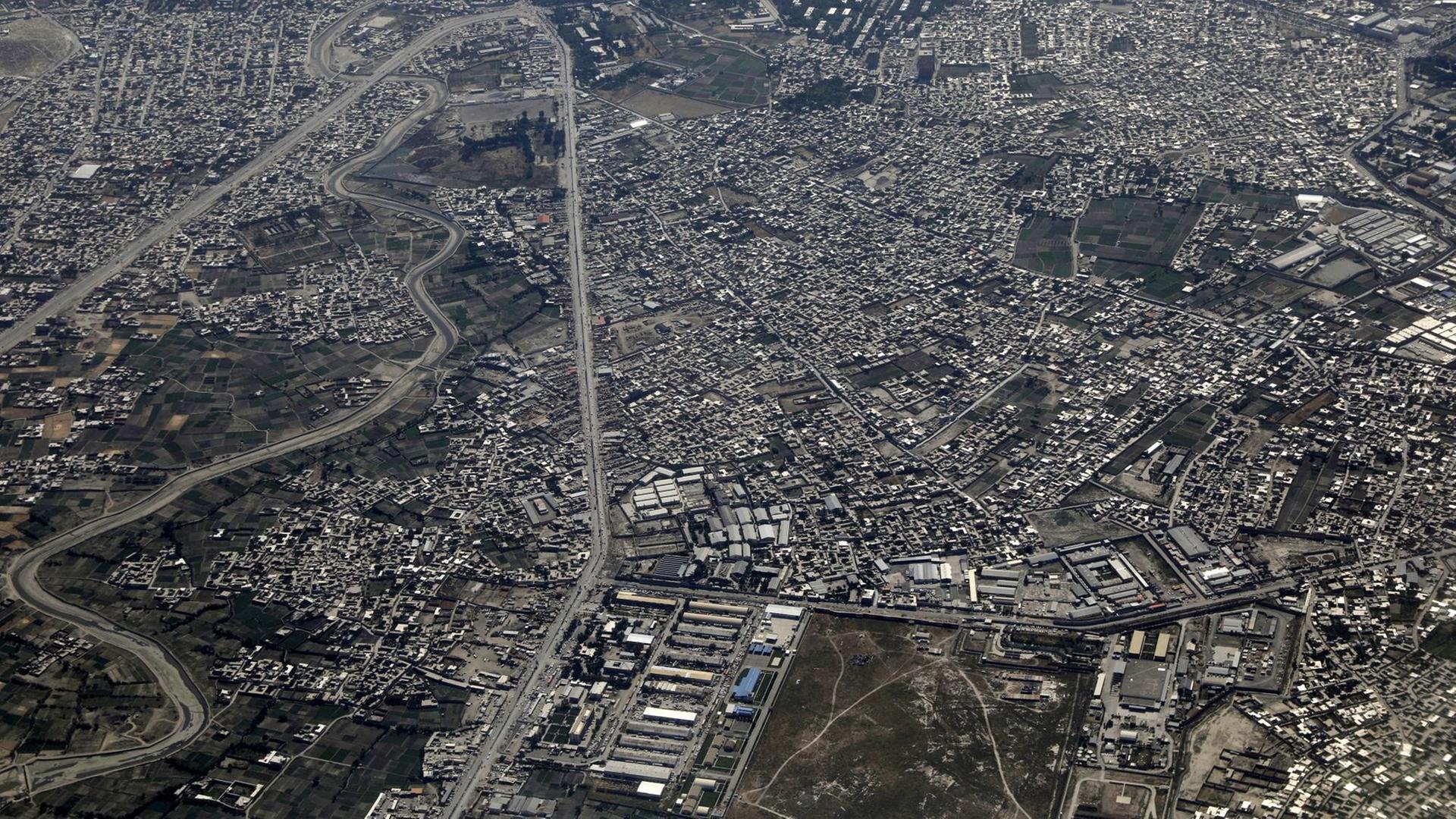 Luftaufnahme von Kabul