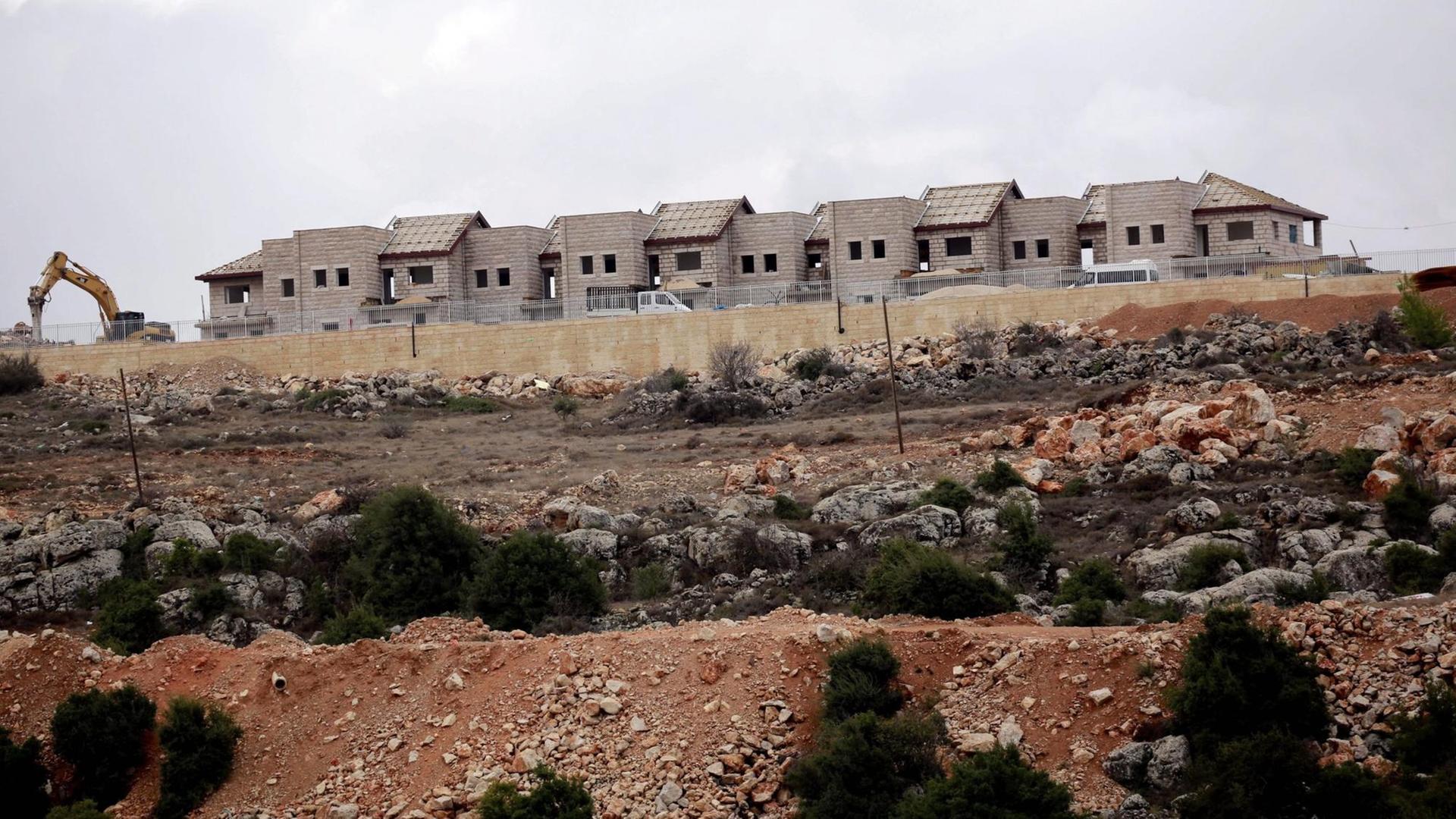 Das Bild zeigt die im Bau befindliche israelische Siedlung "Furat" südlich von Bethlehem im Westjordanland, aufgenommen am 15.12.2016 Das Bild zeigt die im Bau befindliche israelische Siedlung "Furat" südlich von Bethlehem im Westjordanland, aufgenommen am 15.12.2016