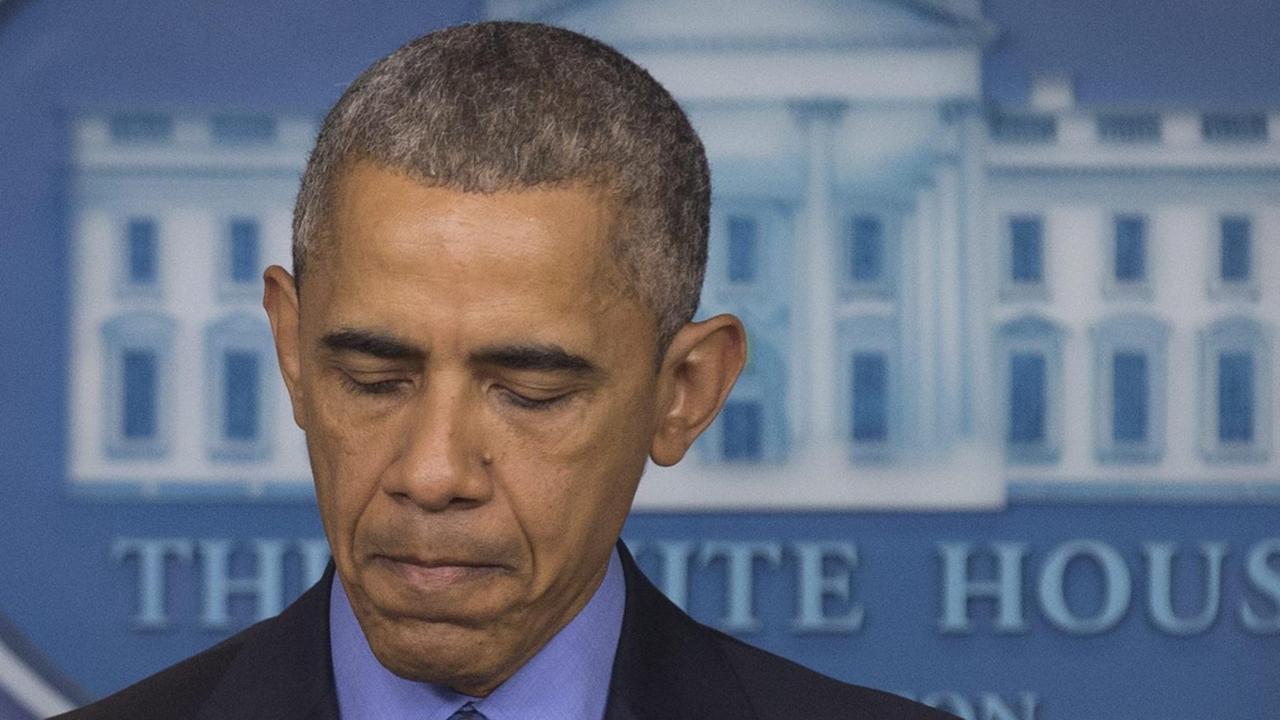 US-Präsident Barack Obama nach dem Attentat von Charleston bei einer Pressekonferenz