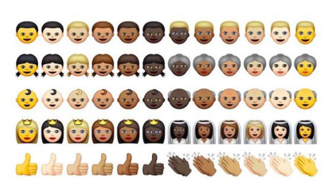 Mehr Hautfarben bei Emojis bietet zum Beispiel Apple für OSX und iOS an.