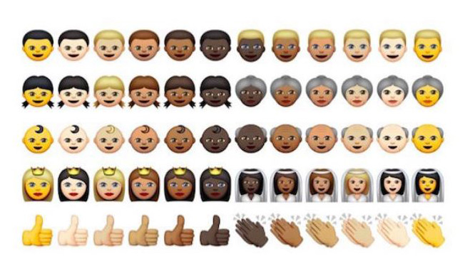 Mehr Hautfarben bei Emojis bietet zum Beispiel Apple für OSX und iOS an. Mehr Hautfarben bei Emojis bietet zum Beispiel Apple für OSX und iOS an.