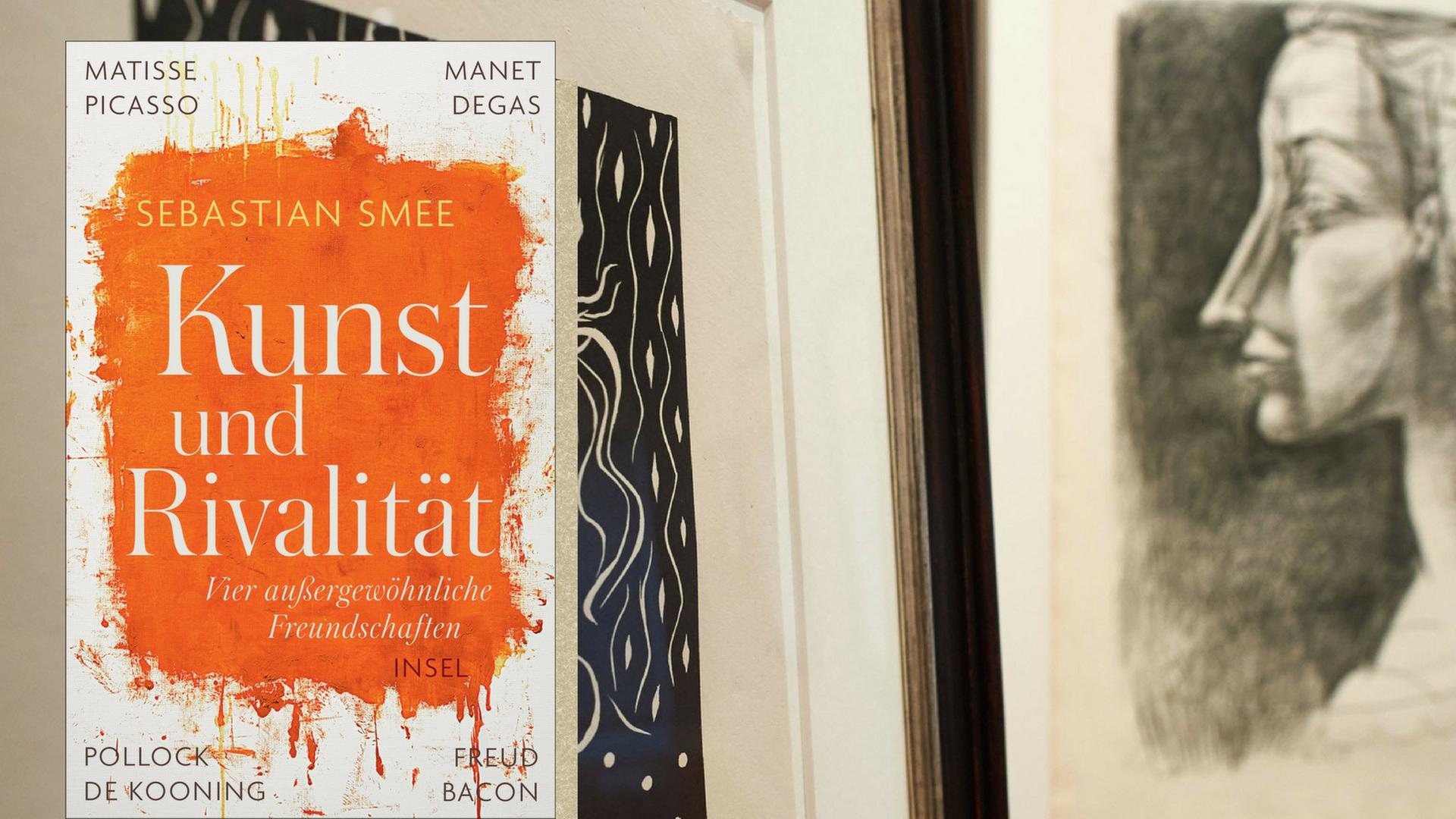 Buchcover "Kunst und Rivalität" von Sebastian Smee, im Hintergrund Kunst von Matisse und Picasso Buchcover "Kunst und Rivalität" von Sebastian Smee, im Hintergrund Kunst von Matisse und Picasso