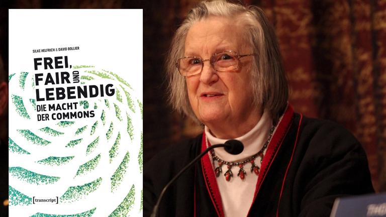 Buchcover " Frei, fair, lebendig/ die Nobelpreisträgerin Elinor Ostrom in Stockholm am 07.12.2009 Buchcover " Frei, fair, lebendig/ die Nobelpreisträgerin Elinor Ostrom in Stockholm am 07.12.2009