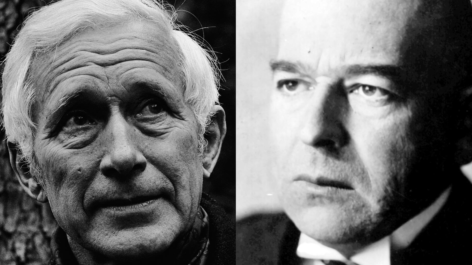 Schriftsteller Ernst Jünger (li) und der Philosoph Oswald Spengler (re) (Montage) Schriftsteller Ernst Jünger (li) und der Philosoph Oswald Spengler (re) (Montage)