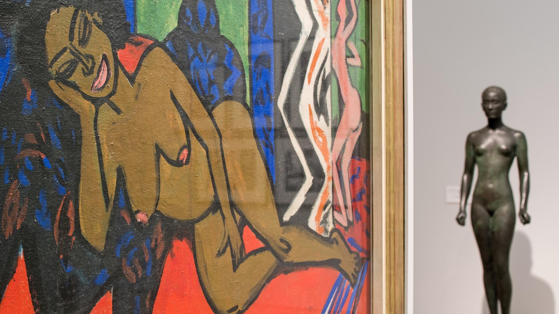 "Schlafende Milli" von Ernst Ludwig Kirchner (hier zu sehen in der Bremer Ausstellung "Der blinde Fleck. Bremen und die Kunst der Kolonialzeit" im Jahr 2017) "Schlafende Milli" von Ernst Ludwig Kirchner (hier zu sehen in der Bremer Ausstellung "Der blinde Fleck. Bremen und die Kunst der Kolonialzeit" im Jahr 2017)