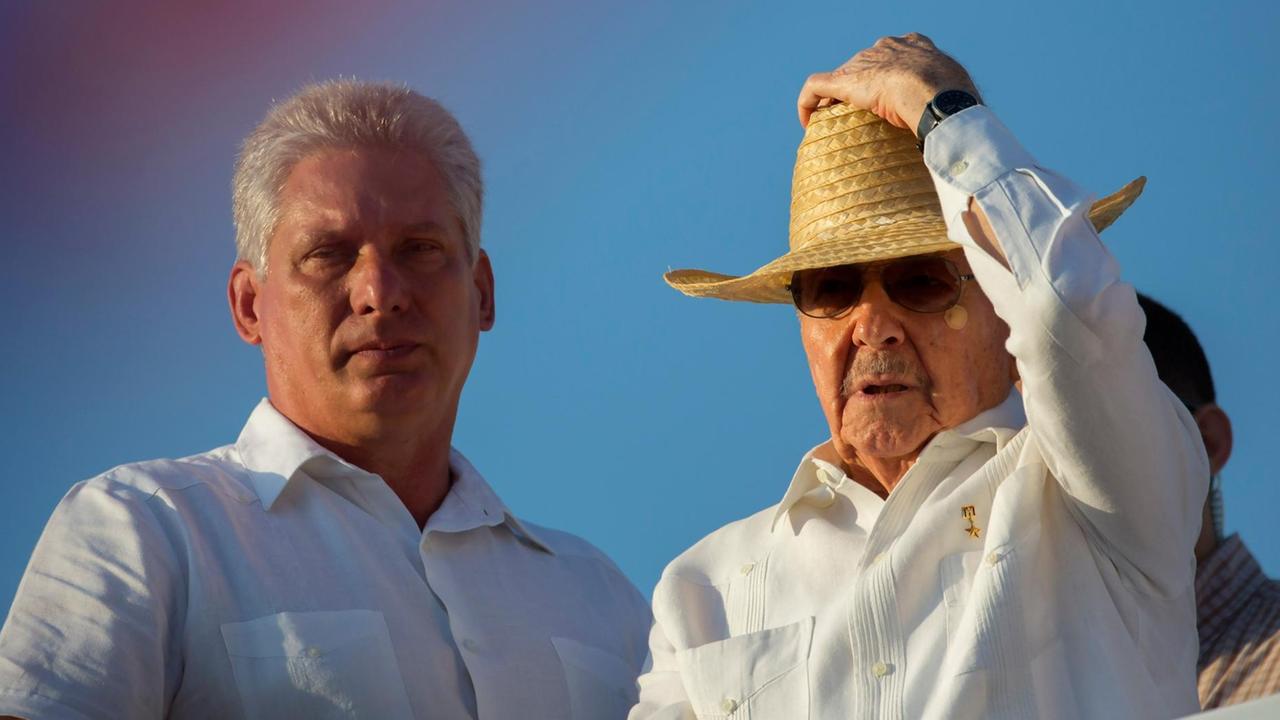 Miguel Diaz-Canel und Raul Castro im Mai 2016 Miguel Diaz-Canel und Raul Castro im Mai 2016