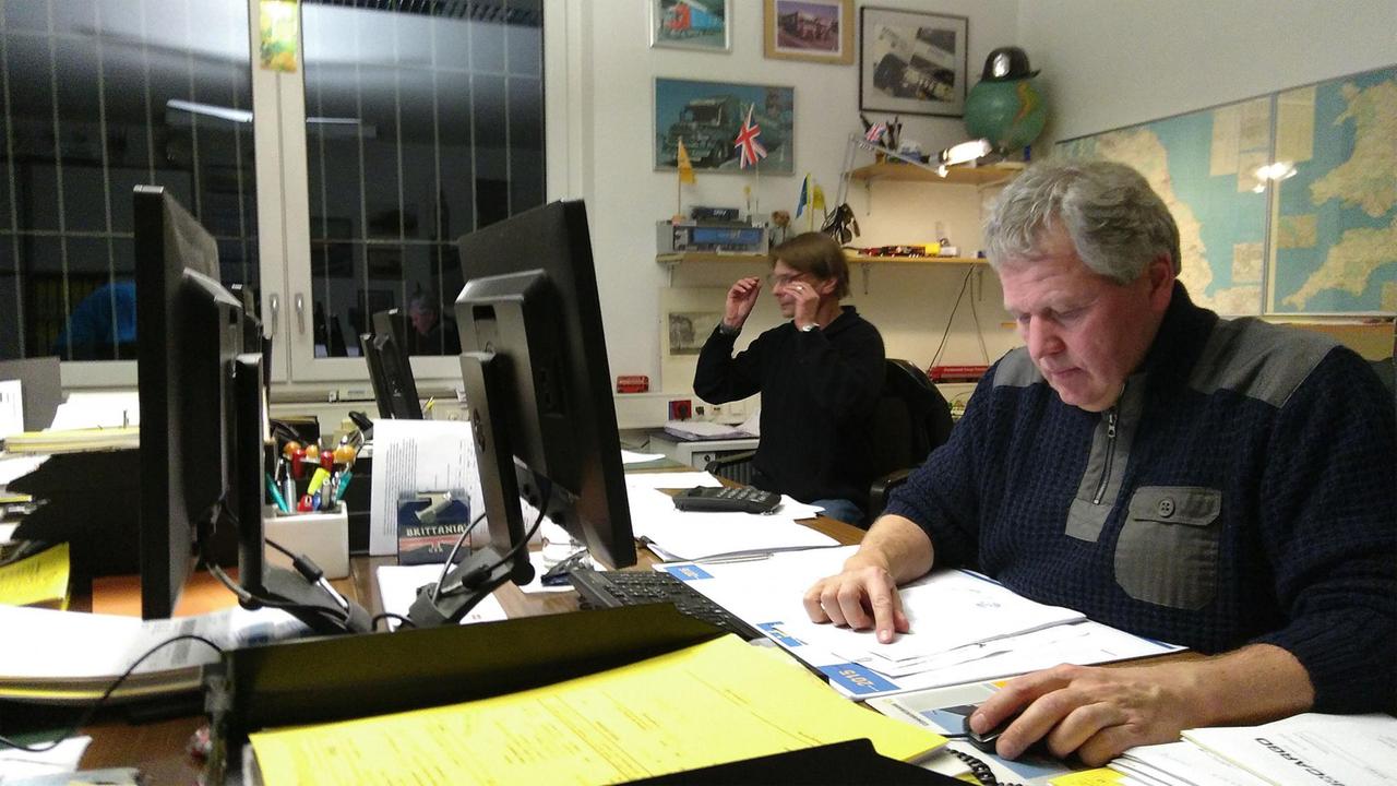 Rainer Goosens und Udo Vorwerk von der Spedition Stromps