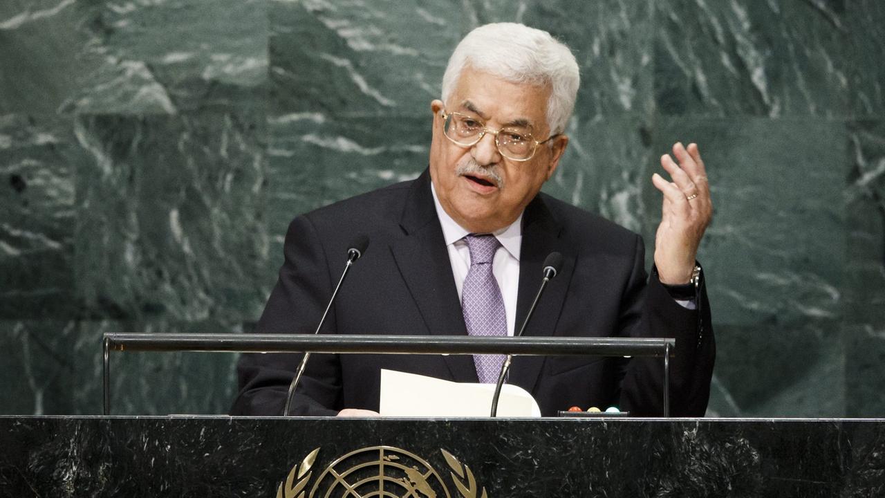 Der Palästinenserpräsident Mahmoud Abbas redet vor den Vereinten Nationen am 22. September 2016. Der Palästinenserpräsident Mahmoud Abbas redet vor den Vereinten Nationen am 22. September 2016.