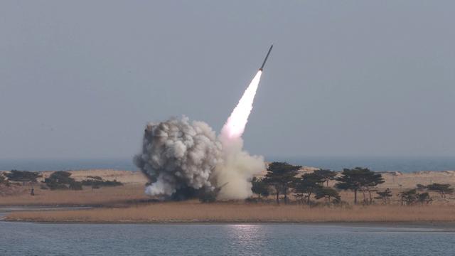Bild eines nordkoreanischen Raketentests.