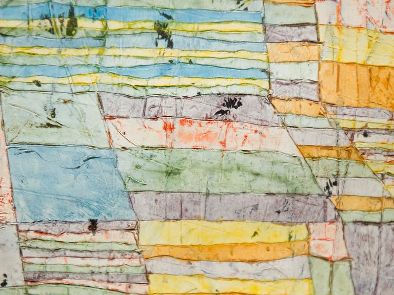 Ausschnitt aus dem Bild "Haupt und Nebenwege" aus dem Jahr 1929 von Paul Klee, das zur Zeit im Pariser Centre Pompidou in der Ausstellung "L‘Ironie à l’oeuvre" zu sehen ist
