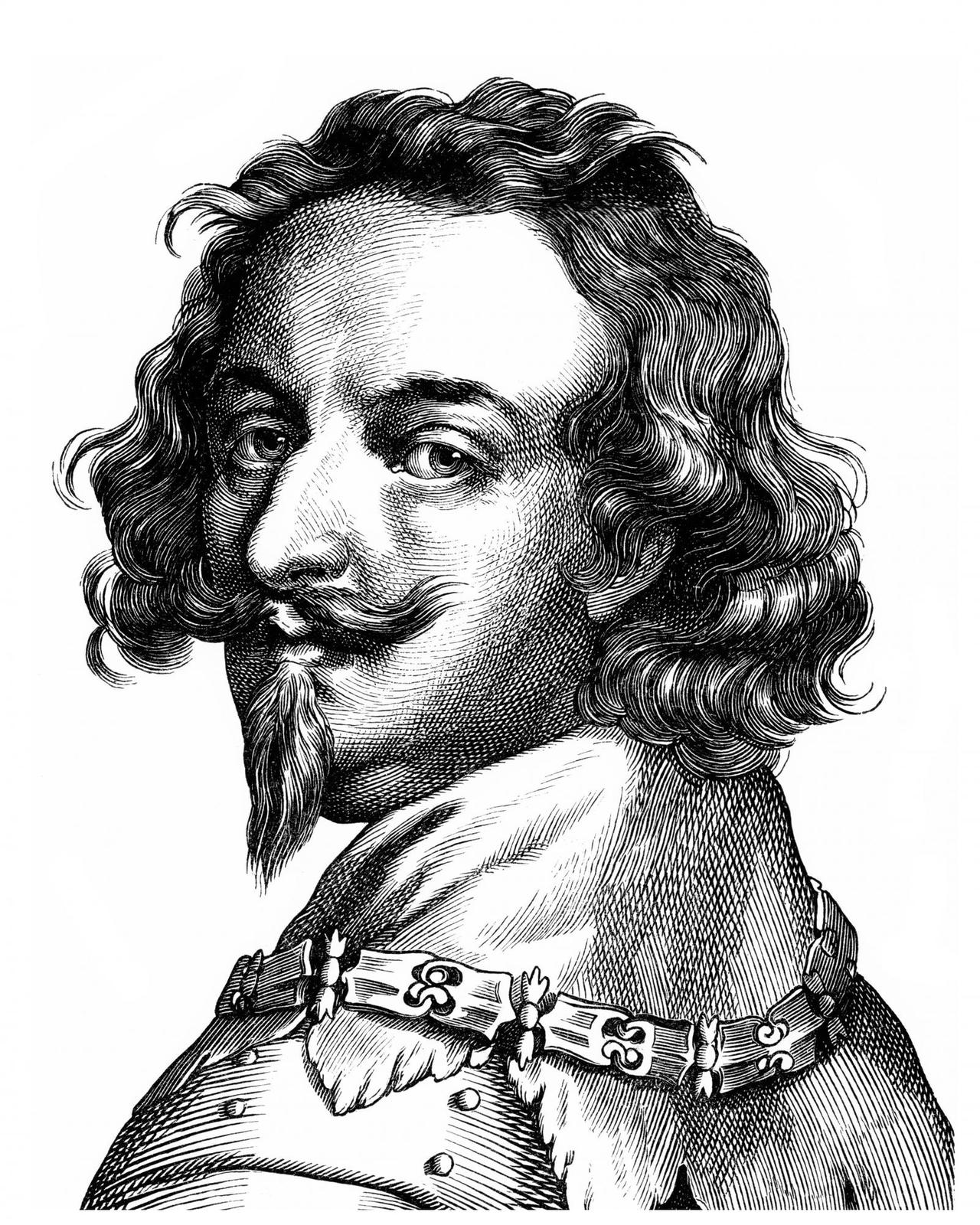 Historische Zeichnung aus dem 19. Jahrhundert, Portrait von Graf Peter Ernst II. von Mansfeld, 1580 - 1626, ein Söldner- und Heerführer im Dreißigjährigen Krieg Historische Zeichnung aus dem 19. Jahrhundert, Portrait von Graf Peter Ernst II. von Mansfeld, 1580 - 1626, ein Söldner- und Heerführer im Dreißigjährigen Krieg