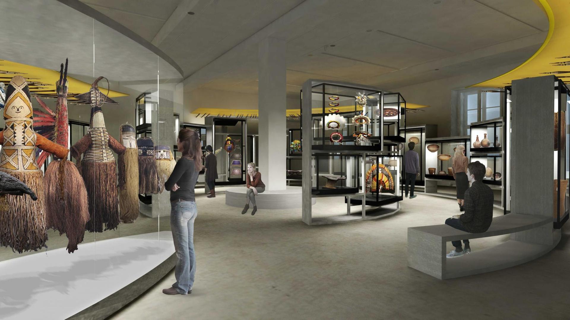 Blick in die zukünftige Ausstellungsgestaltung des Bereichs Amazonien, Ethnologisches Museum Blick in die zukünftige Ausstellungsgestaltung des Bereichs Amazonien, Ethnologisches Museum