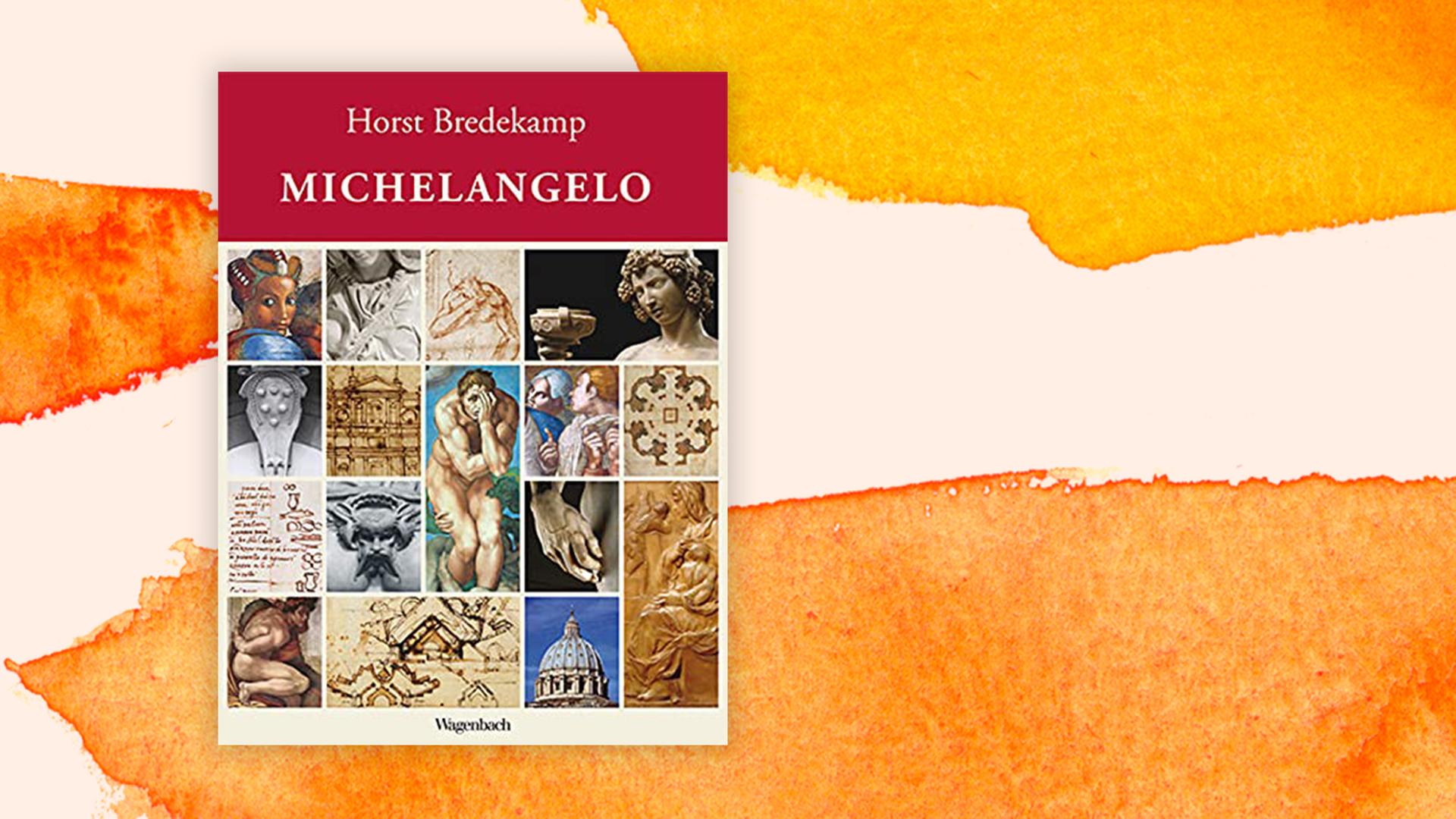 Das Buchcover von Horst Bredekamps Sachbuch " Michelangelo" auf pastell farbenen Hintergrund. Das Buchcover von Horst Bredekamps Sachbuch " Michelangelo" auf pastell farbenen Hintergrund.